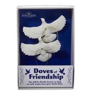 Набор елочных игрушек Горлицы - Голуби Дружбы 12 см, 2 шт Kurts Adler фото 1