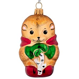 Елочная игрушка Ёжик Сёма 9 см, стекло Фабрика Елочка фото 1