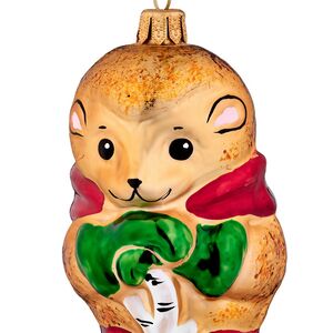 Елочная игрушка Ёжик Сёма 9 см, стекло Фабрика Елочка фото 2