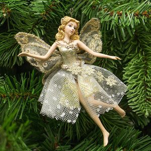 Елочная игрушка Девушка-Бабочка блондинка 13 см, подвеска Kurts Adler фото 3