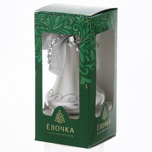 Стеклянная елочная игрушка Колокольчик Презент 8.5 см, подвеска Фабрика Елочка фото 2