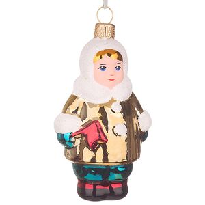 Стеклянная елочная игрушка Стефания 8 см Фабрика Елочка фото 2