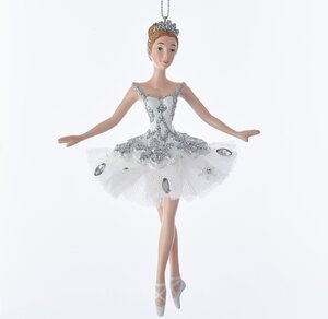 Елочная игрушка Балерина Жизель - Снежная чаровница 15 см, подвеска