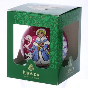 Стеклянный елочный шар Любава 8 см розовый Фабрика Елочка фото 2