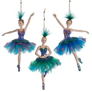 Елочная игрушка Балерина-Павлин утонченная 15 см, подвеска Kurts Adler фото 4