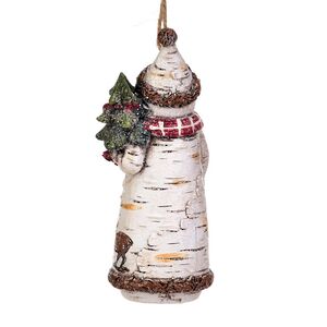 Елочная игрушка Снеговик - Лесовичок с елочкой 13 см, подвеска Kurts Adler (Куртс Адлер) фото 3