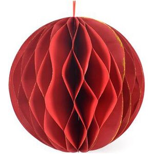 Бумажный шар Soft Geometry 15 см красный