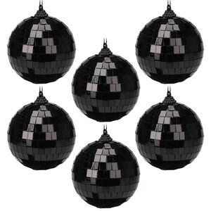 Набор елочных украшений Зеркальный Диско шар Black 8 см, 12 шт Koopman фото 11