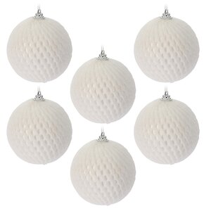 Набор елочных шаров Teary Blanc 10 см, 12 шт, пластик Koopman фото 1