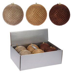Набор елочных шаров Teary Honey 10 см, 12 шт, пластик Koopman фото 2