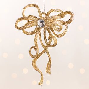 Елочная игрушка Бант Алиони 16*10*6 см золотой, подвеска Koopman фото 3