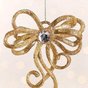 Елочная игрушка Бант Алиони 16*10*6 см золотой, подвеска Koopman фото 2