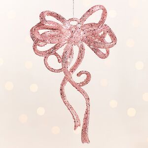 Елочная игрушка Бант Алиони 16*10*6 см розовый, подвеска Koopman фото 4