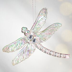 Елочная игрушка Стрекоза Эннолия 10 см, 2 шт, перламутровая, подвеска Koopman фото 3