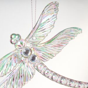 Елочная игрушка Стрекоза Эннолия 10 см, 2 шт, перламутровая, подвеска Koopman фото 2