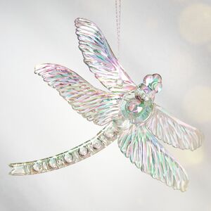 Елочная игрушка Стрекоза Эннолия 10 см, 2 шт, перламутровая, подвеска Koopman фото 5
