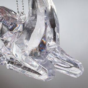 Елочная игрушка Олень Филидель 10 см с розовыми рогами, подвеска Koopman фото 6