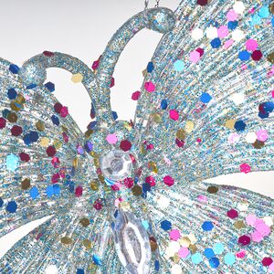 Елочная игрушка Бабочка Аурелия 11 см, 2 шт, голубая, подвеска Koopman фото 5