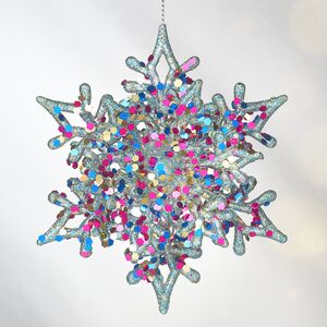 Елочная игрушка Снежинка Альвисс 11 см, 2 шт, голубая Koopman фото 2