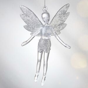 Елочная игрушка Фея Донна-Белла с серебряными крыльями 12 см, 2 шт, подвеска Koopman фото 4