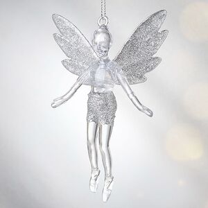 Елочная игрушка Фея Донна-Белла с серебряными крыльями 12 см, 2 шт, подвеска Koopman фото 2
