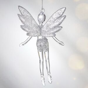 Елочная игрушка Фея Донна-Белла с серебряными крыльями 12 см, 2 шт, подвеска Koopman фото 3