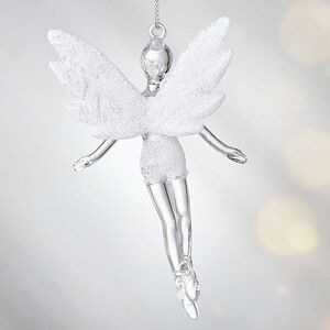 Елочная игрушка Фея Донна-Белла с белыми крыльями 12 см, 2 шт, подвеска Koopman фото 3