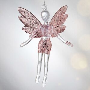 Елочная игрушка Фея Донна-Белла с розовыми крыльями 12 см, 2 шт, подвеска Koopman фото 4