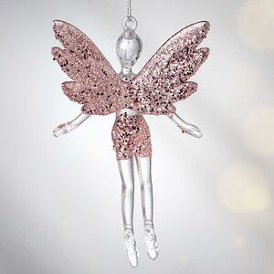 Елочная игрушка Фея Донна-Белла с розовыми крыльями 12 см, 2 шт, подвеска Koopman фото 3