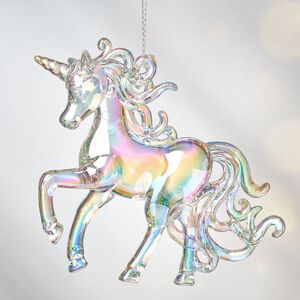Елочная игрушка Единорог Аэльго с перламутровой гривой 9 см, 2 шт, подвеска Koopman фото 3