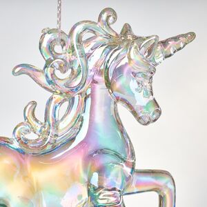 Елочная игрушка Единорог Аэльго с перламутровой гривой 9 см, 2 шт, подвеска Koopman фото 2