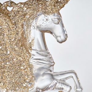 Елочная игрушка Единорог Ганэль с золотыми крыльями 15 см, 2 шт, подвеска Koopman фото 3