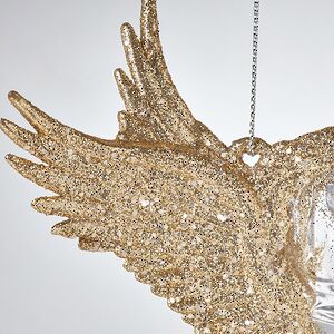 Елочная игрушка Единорог Ганэль с золотыми крыльями 15 см, 2 шт, подвеска Koopman фото 4