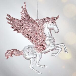 Елочная игрушка Единорог Ганэль с розовыми крыльями 15 см, 2 шт, подвеска Koopman фото 2