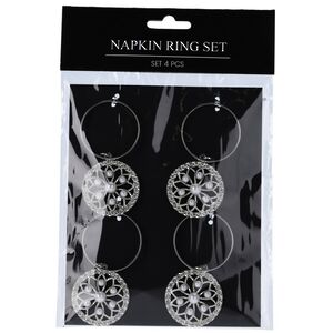 Кольца для салфеток Mandala Flower  - Silver, 4 шт Koopman фото 3