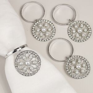 Кольца для салфеток Mandala Flower  - Silver, 4 шт Koopman фото 2