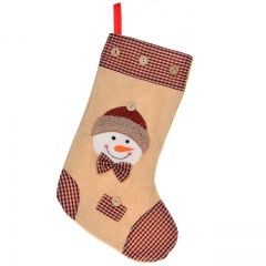 Носок новогодний Красная Клетка - Снеговик 45 см Koopman фото 1