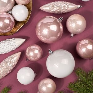 Набор пластиковых шаров Charmic - Жемчужная Роза 5-12 см, 31 шт Koopman фото 2