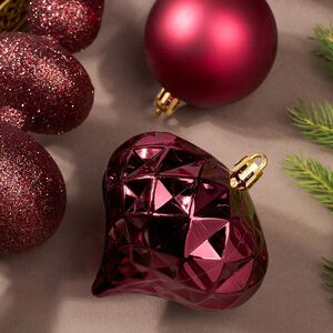 Набор пластиковых шаров с верхушкой Сен-Дени бордовый, 19 шт Koopman фото 4