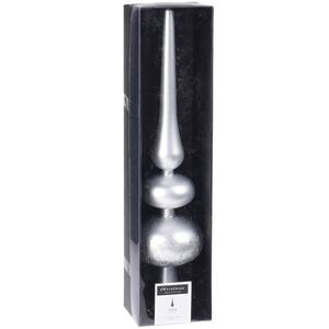 Верхушка на елку Сант-Анджело 30 см серебряная матовая