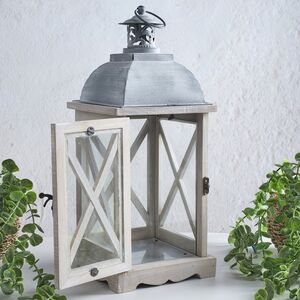 Подсвечник фонарь Розелли 41*16 см белый Koopman фото 4