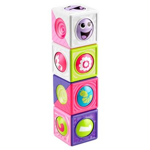 Развивающая игрушка Волшебные кубики, 4 шт, сиренево-розовый Fisher Price (Фишер Прайс) фото 1