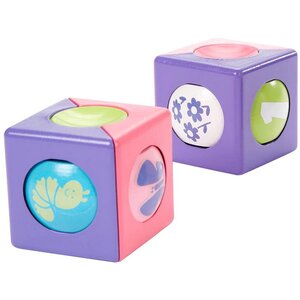 Развивающая игрушка Волшебные кубики, 4 шт, сиренево-розовый Fisher Price (Фишер Прайс) фото 5