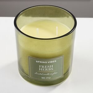 Ароматическая свеча Melania - Fresh Herbs 10 см, в стеклянном стакане Koopman фото 3