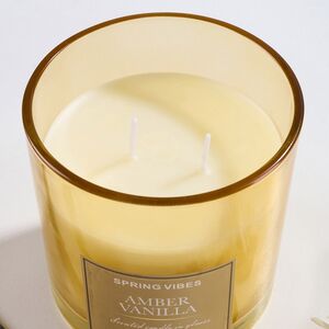 Ароматическая свеча Melania - Amber Vanilla 10 см, в стеклянном стакане Koopman фото 3