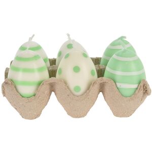 Пасхальные свечи Яйца: Bright Easter 6 см зеленые, 4 шт