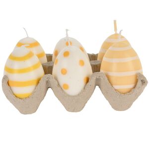 Пасхальные свечи Яйца: Bright Easter 6 см желтые, 4 шт