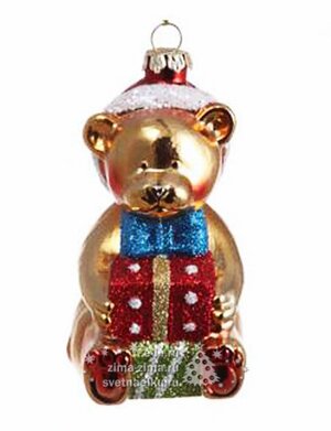 Елочная игрушка Мишка 13 см, подвеска Царь Елка фото 1