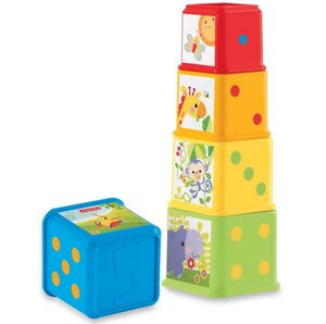 Развивающая игра Складывающиеся стаканчики - Веселые животные Fisher Price фото 1