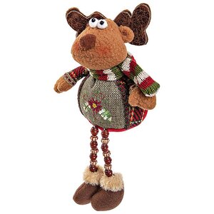 Мягкая игрушка Шотландское Рождество - Олень сидячий 23 см Mister Christmas фото 1